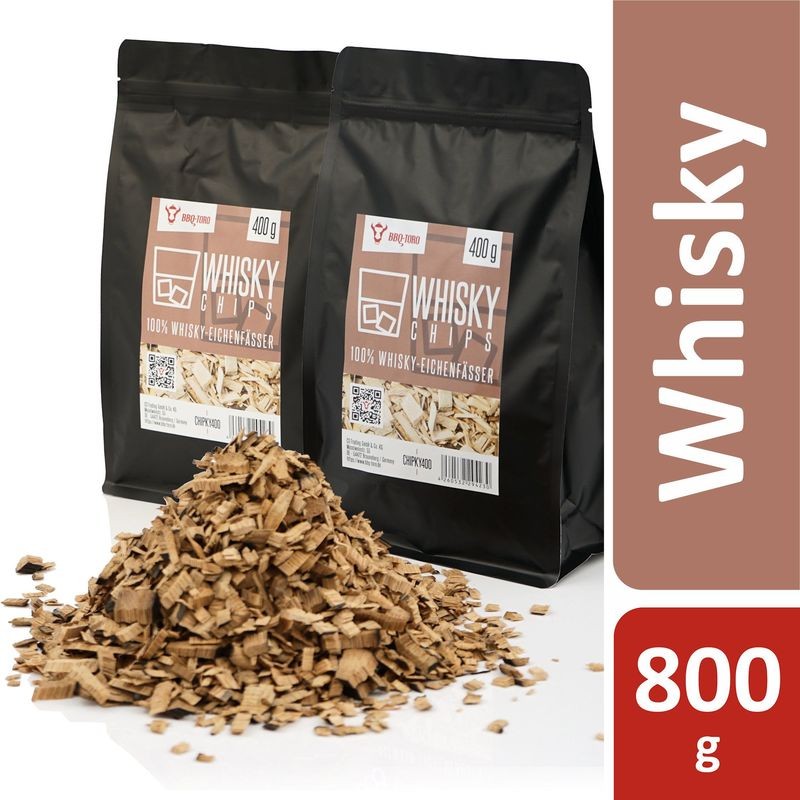 Ventes BBQ-Toro Whisky Chips pour fumeurs | 800 g | Copeaux de fumée intensive déstockage - -0