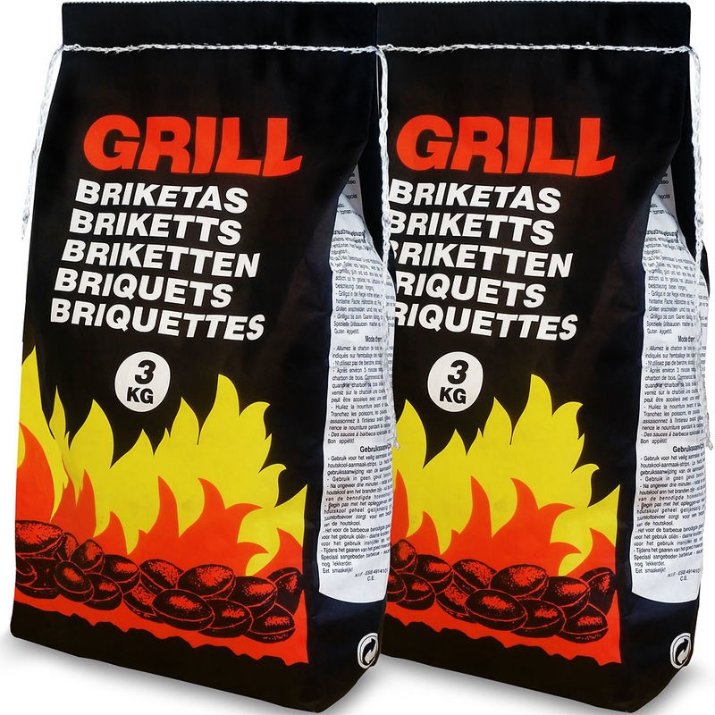 Ventes Paquet de briquettes pour barbecue Sac de charbon de bois BBQ Grill - Quantité au choix 6 à 21kg déstockage - -0