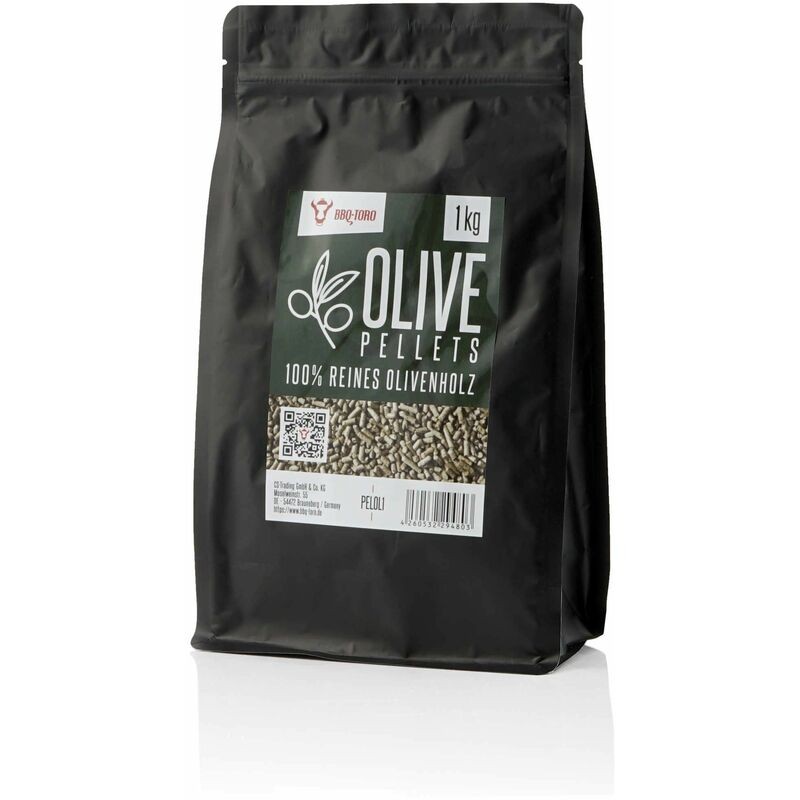 Ventes BBQ-Toro Olive Pellets composer de 100% bois d'olivier | 1 kg | Pellets d'olive déstockage - -2