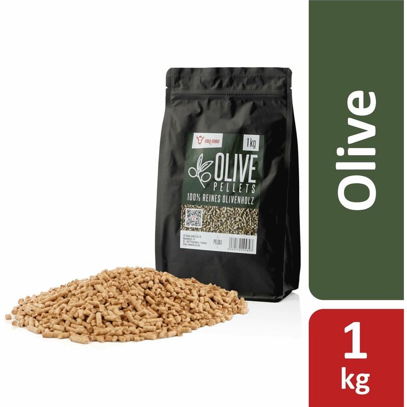 Ventes BBQ-Toro Olive Pellets composer de 100% bois d'olivier | 1 kg | Pellets d'olive déstockage - -0