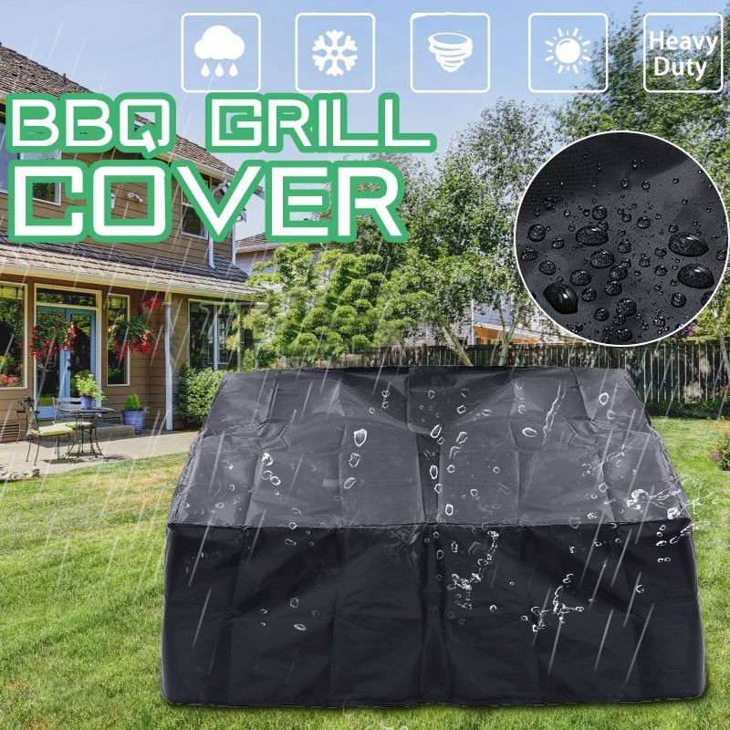 Ventes Imperméable Noir Couverture De Barbecue À Gaz Barbecue Grill Protection En Plein Air Jardin Patio 86X86 cm LAVENTE déstockage - -0