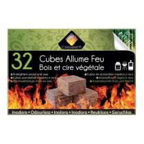Ventes Allume feu 32 cubes 100% naturel déstockage