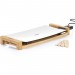 Ventes Plancha électrique en aluminium et bambou Design - Thermostat réglable - 50 x 25 cm - Blanc déstockage