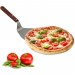 Ventes Pelle à pizza métal 18,5 x 16,5 cm poignée bois 16 cm pelle à tarte quiche pour le four, gris déstockage