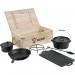Ventes BBQ-Toro Dutch Oven Set | 7 pièces | Avec boîte en bois et de nombreux accessoires déstockage