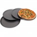 Ventes Lot de 4 Plaques de pizza 4 Plats pour pizza Diamètre 33 cm anti-adhérent Four en acier de carbone, anthracite déstockage